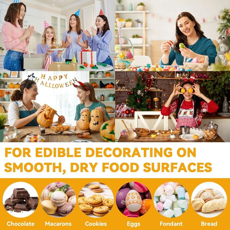 3pcs White Edible Markers for Cookie Decorating, Edible Pen with Upgraded Smooth gallery