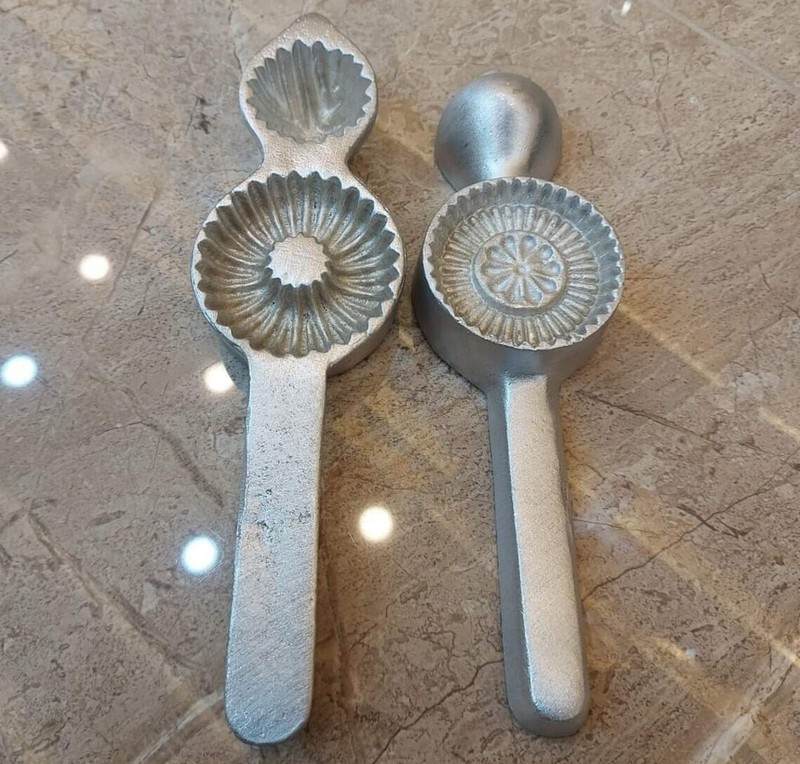 Pistachio Dates cookies Maamoul Metal Mold, Ramadan 3 Shapes قالب معمول 3 اشكالP