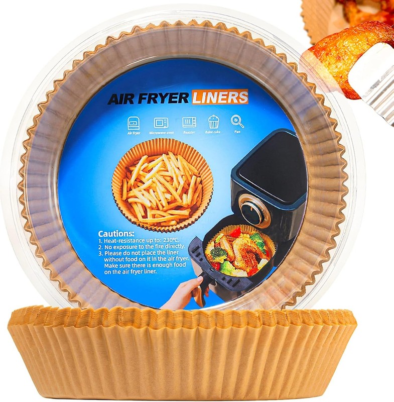 100PCS Air Fryer Disposable Paper Liners Fit 3-5QT Non-Sti Air Fryer