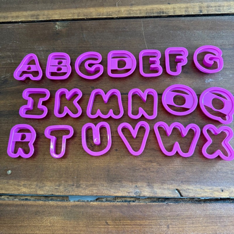 Cookie Cutters Lot of 53 Alphabet Shapes Holiday Baking Supplies Plastic Crafts gallery