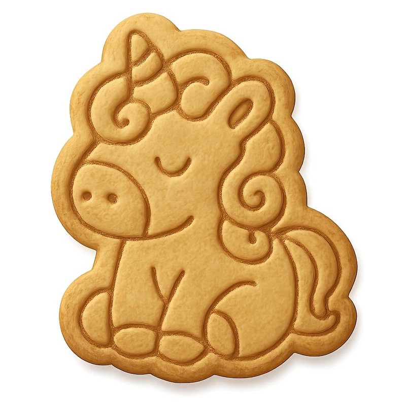 Dreamy Unicorn Plushy Cookie Cutter & Stamp - 3.2x4 gallery