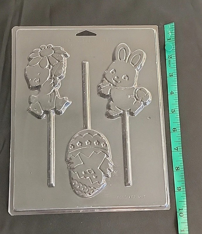 ILA Easter Rabbit Bunny Peter Hatching Chick Duck Chocolate Candy Lollipop Mold
