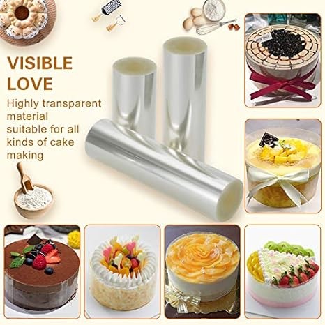 Transparent Cake Collars 6.3 x 394in (5.9 mil) - Acetate Rolls for Decorating gallery