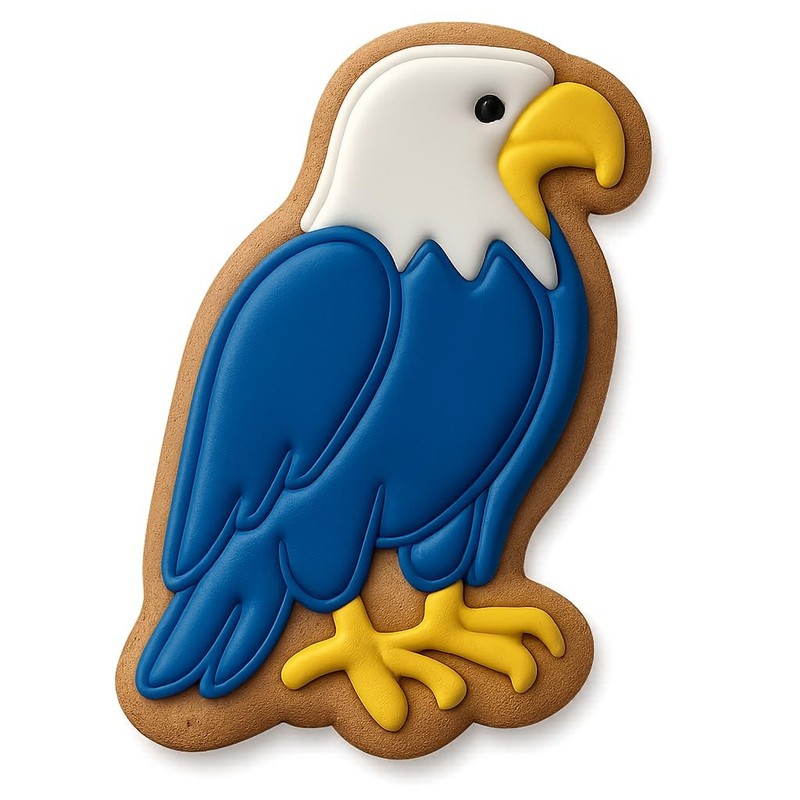 Regal Bald Eagle Cookie Cutter & Stamp, Fondant & Clay – 2.3×4