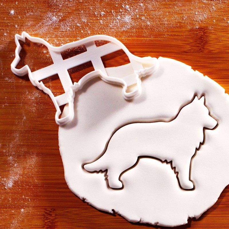 Set of 2 Belgian Shepherd Cookie Cutters – Dog Treat Biscuit Cutters for Pet ... gallery