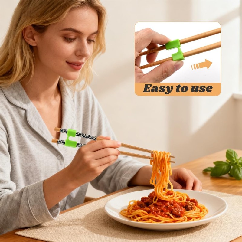 5Pairs Reusable Training Chopsticks and Trainers for Beginners, Japanese Wood... gallery
