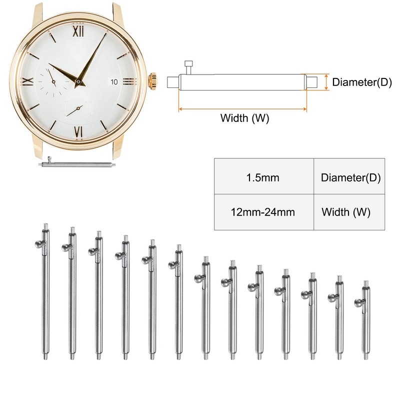 36pcs for 20mm 1.5mm stainless steel quick release spring bar gallery