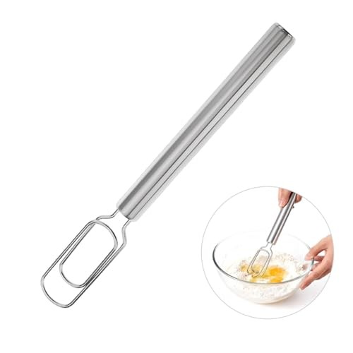 Danish Dough Whisk – Stainless Steel Flat Dough Hook Mixer for Sourdough gallery
