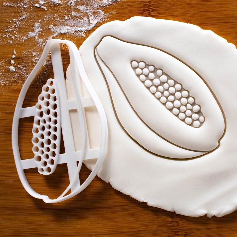 Set of 4 Tropical Fruit Cookie Cutters - banana, watermelon, pineapple, papaya gallery