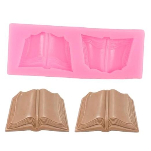 Book Silicone Fondant Molds for Cake Decorating Cupcake Topper Candy Style A
