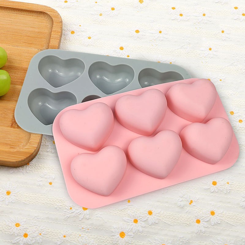 1Pc 6-Cavity Silicone Cake Molds 3D Love Peach Shape Mold DIY Baking Tool gallery