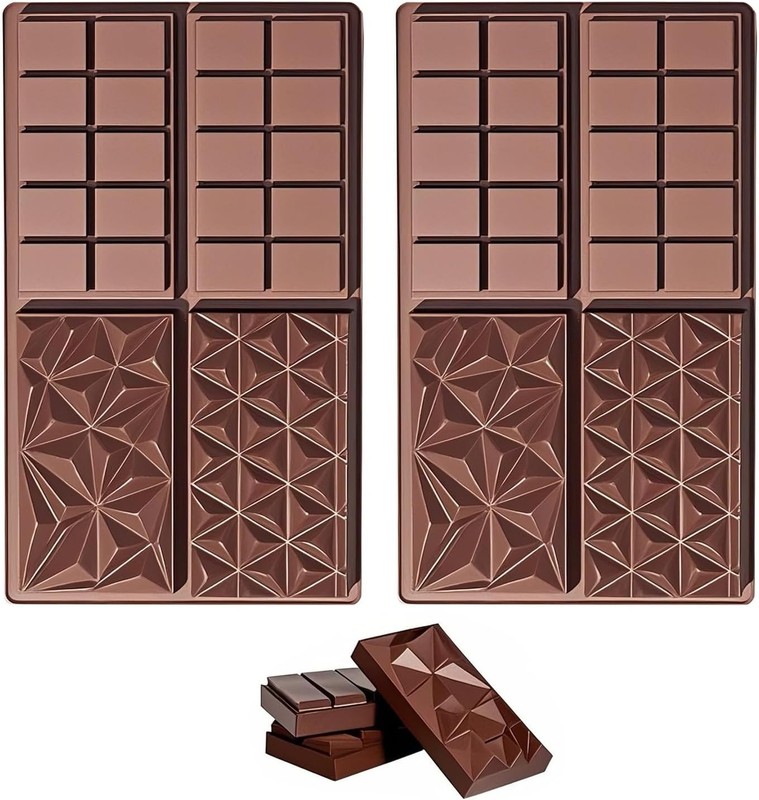 Multipurpose 2 Pack Silicone Molds - Perfect for Chocolate, Candies & More! gallery