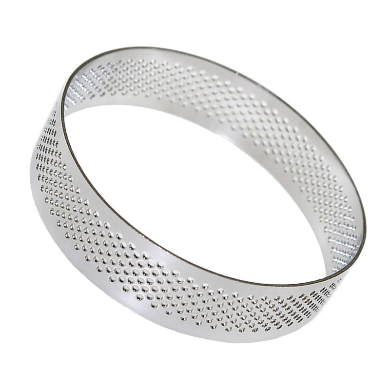 circle baking Pastry Round Perforated Tart Rings For Baking gallery