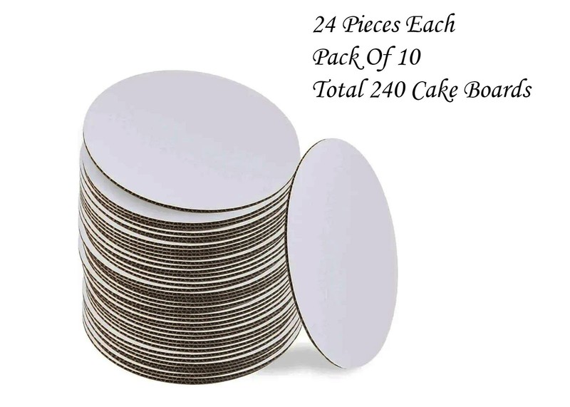 StarMar 10 Inch White Cake Boards Round Cardboard Base 24 Each (10 Pk) Total 240