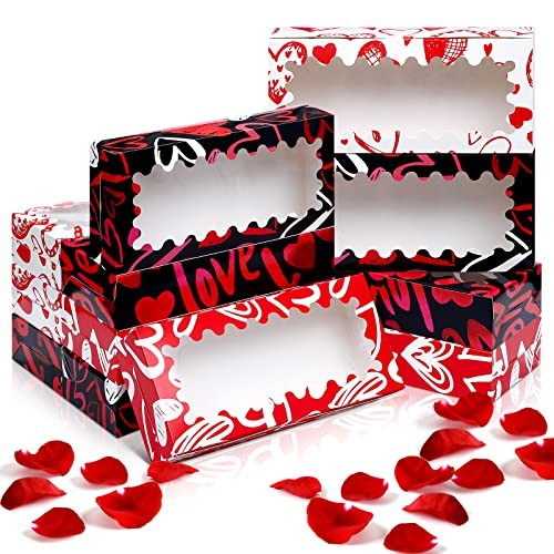 12 Pieces Valentine Cookie Boxes Valentines Day Treat 12 x 5.5 x 2.5 Inch gallery