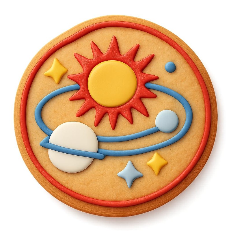 Cosmic Ray Solar System Cookie Cutter & Stamp, Fondant & Clay - 4x4 gallery