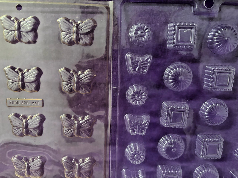 Used Butterfly Butterflies Bite Size chocolate candy molds lot of 6 gallery