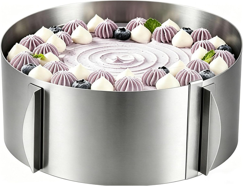 DATANYA Cake Rings Mousse Mold Adjustable 6 To12 Inch Stainless Steel round Cake