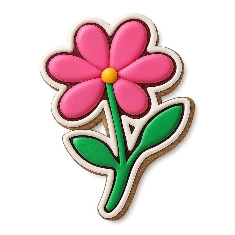 Sweet Scented Jasmine Cookie Cutter & Stamp, Fondant & Clay – 4×2.6