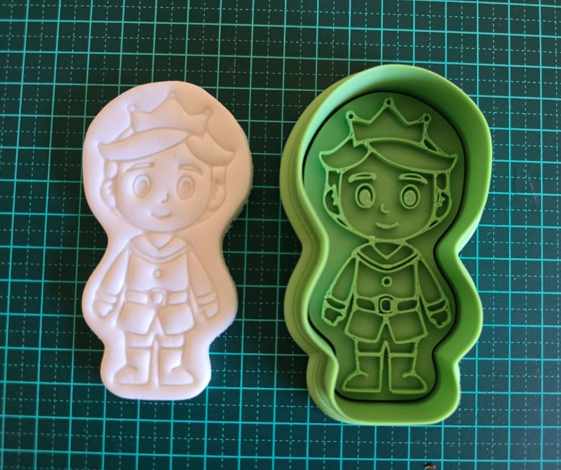 Prince 3D Printed Stamp And Cutter Set for cookies or playdoh gallery