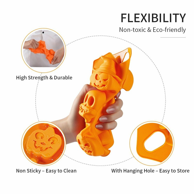 3Pcs Baking Mold Silicone DIY Chocolate Cake Cupcake Ice Halloween Pumpkin Ghost gallery