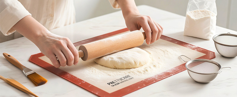 Silicone Baking Mat Set by (2 Half Sheet and 1 Quarter Sheet) Non Stick Cookie gallery