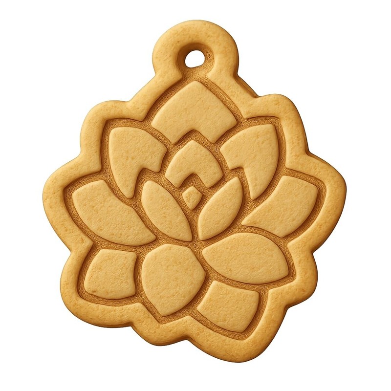 Succulent Charm Cookie Cutter & Stamp, Fondant & Clay – 4×3.5