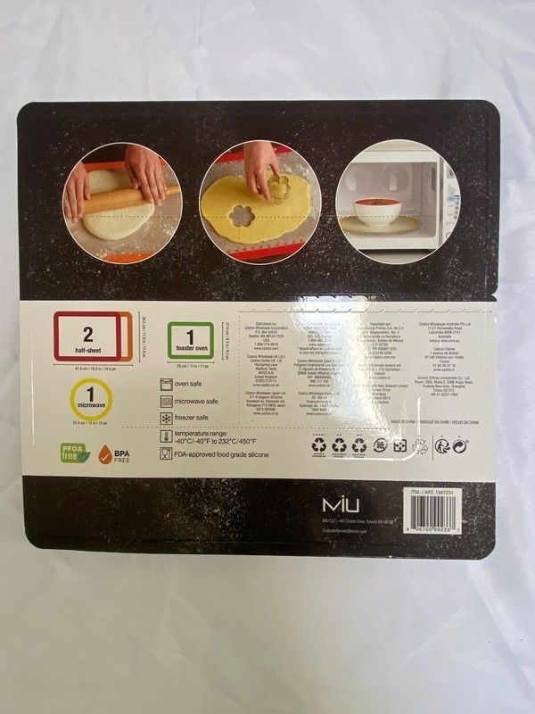 MIU Set of 4 Silicone Baking Mats, Non-Stick Oven/Microwave/Freezer Safe gallery