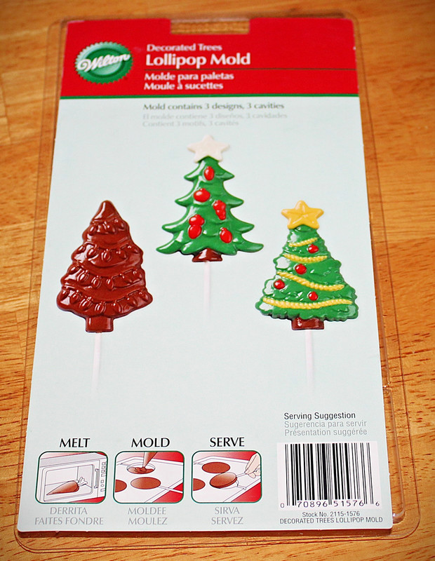 Wilton ~ 3 Cavity DECORATED TREE LOLLIPOP CHOCOLATE CANDY MOLD #2115-1576