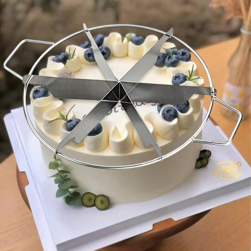 Stainless Steel Cake Divider 6/7/8 Equal Portions Cake Slicer Pizza Pie Cutter K gallery