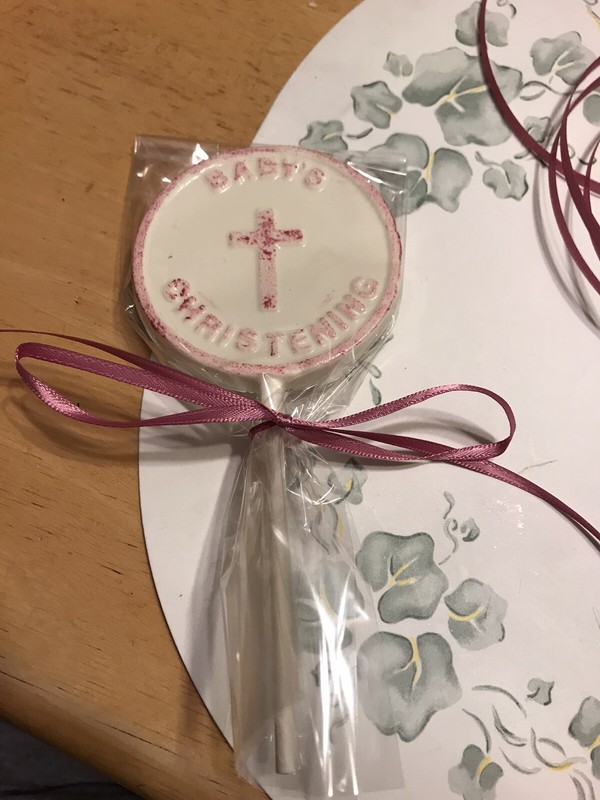 BABY’S CHRISTENING LOLLIPOP CHOCOLATE CANDY MOLDS