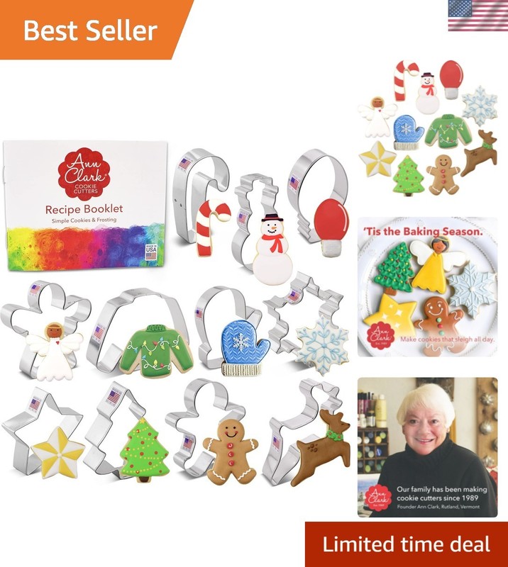 Ann Clark 11-Pc Christmas Cookie Cutter Set – Create Festive Holiday Cookies