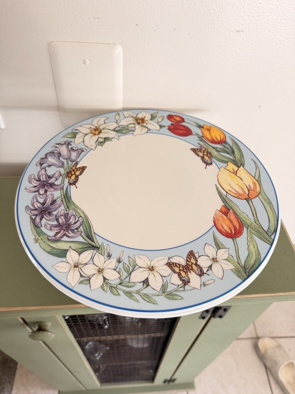 Vintage Royal Limited Floral Butterflies Tulips Cake Stand gallery