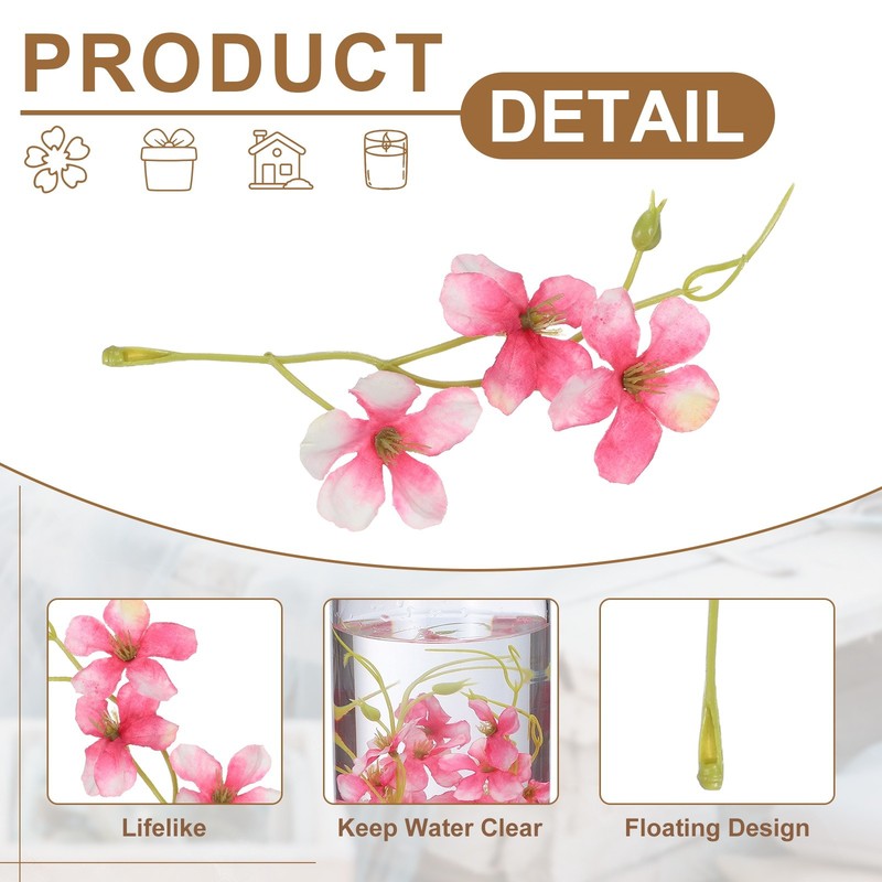 24Pcs Floating Flowers for Centerpieces Wedding Pink White Pea Flower gallery