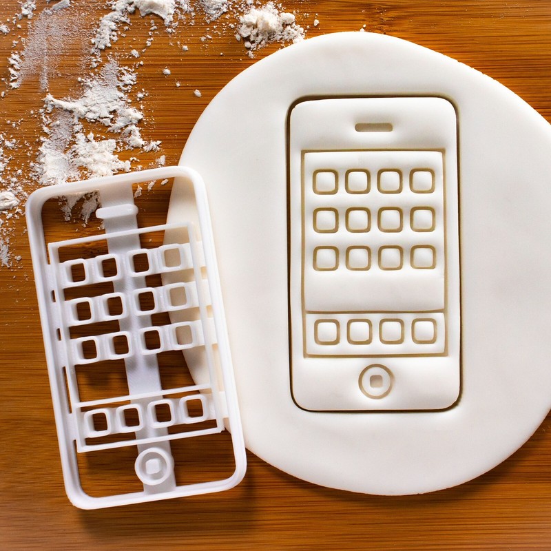 Smart Phone Cookie Cutter – social media technology computer retro communication