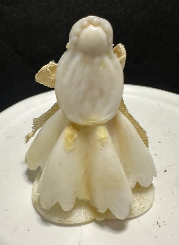 Vintage Miniature Celluloid Plastic Cake Cupcake Topper Bride Hong Kong 1 7/8" gallery