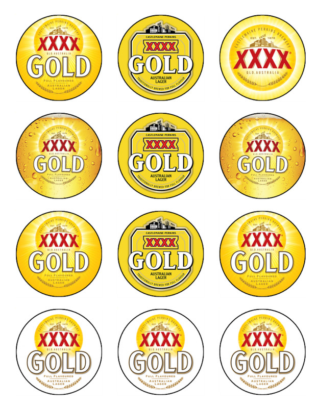 XXXX Beer Theme Edible Cake & Cupcake Toppers – Wafer – Birthday Decorations gallery