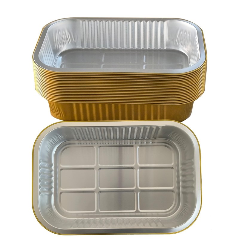 Aluminum foil baking Pans Heavy Duty 2LB Small foil pan 8.5″×6″ 20pack Disp