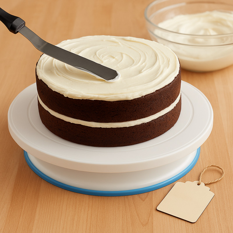 11” Revolving Plastic Cake Turntable Stand with Non-Slip Base for Decorating gallery