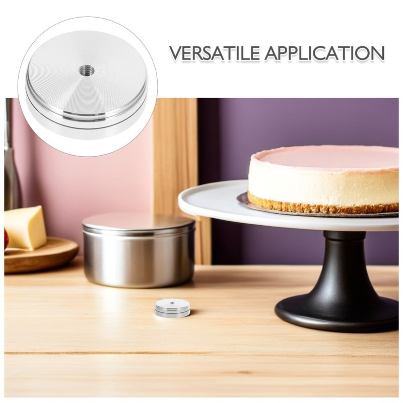 2 Pcs Swivel Dining Table Base Cake Turntable Bearing Bearings Spinner Stand gallery