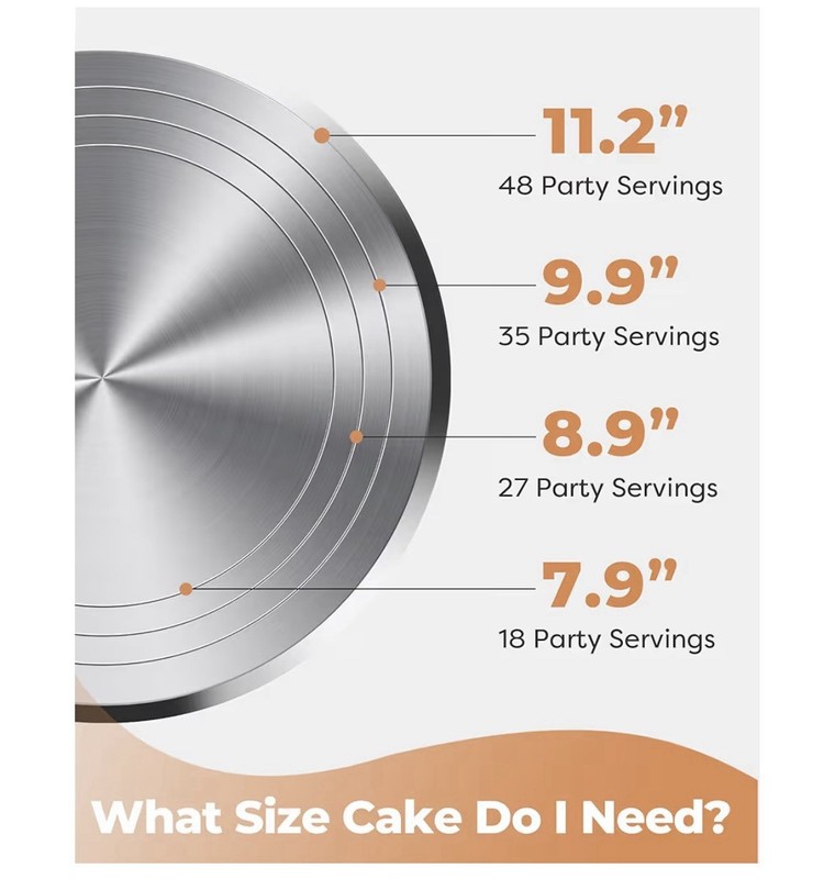 Kootek Aluminium Alloy Revolving Cake Stand 12 Inch Rotating Cake Turntable f... gallery