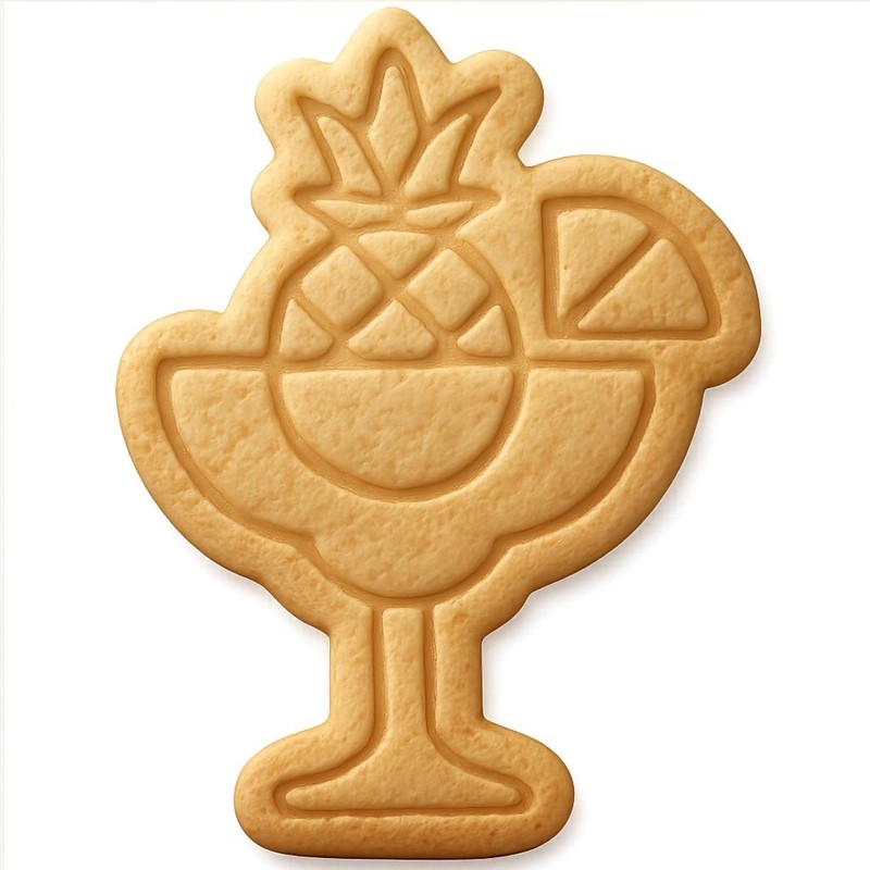 Pineapple Daiquiri Cookie Cutter & Stamp, Fondant & Clay – 4×3