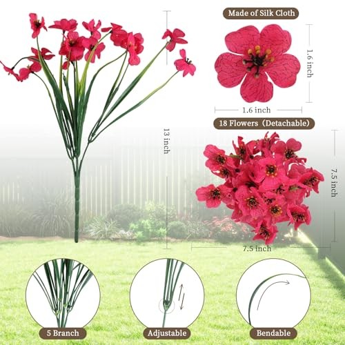 24 Rose Red Bundles Artificial Flowers for 24 PCS Rose Red(daisy) gallery