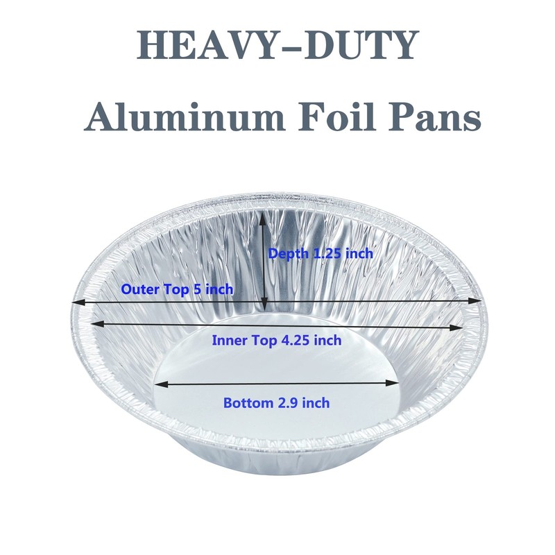Waytiffer (50 Pack Pie Pans 5 inch,Mini Tins 50pack(5inch), Silver gallery