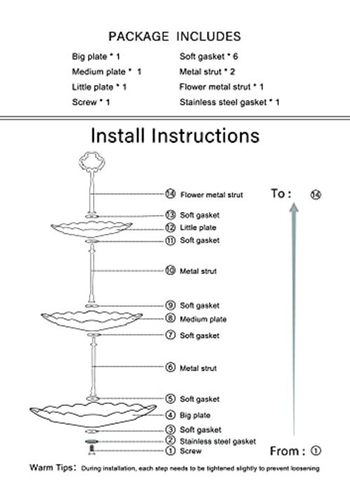 3-Tier Porcelain Cake Stand - White Rimmed with Gold Embossed Cupcakes gallery