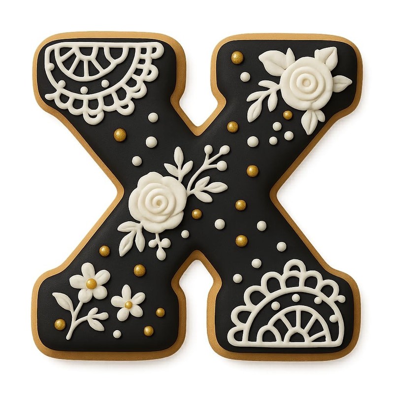 3 inches Varsity Letters Cookie Cutter for Baking & Fondant Clay Gifts - X gallery