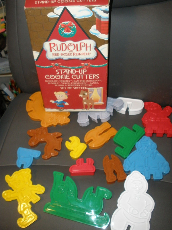 Never Used but Opened Rudolph Red Nosed Reindeer Stand up Cookie Cutters (SU35)