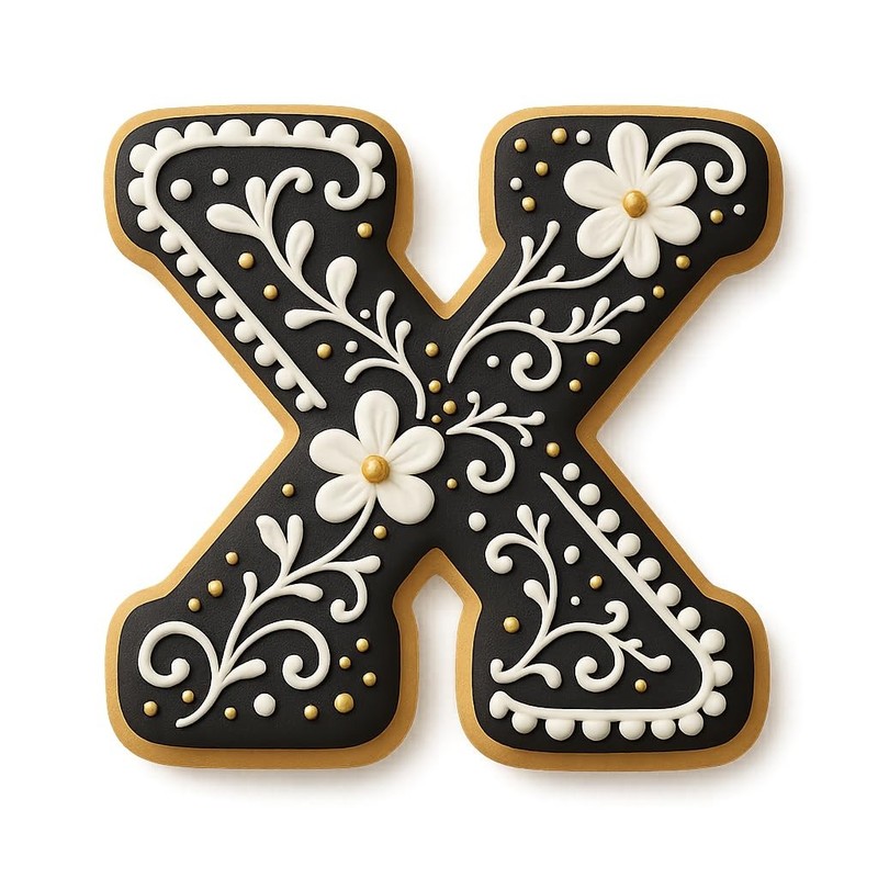 3 inches Varsity Letters Cookie Cutter for Baking & Fondant Clay Gifts - X gallery