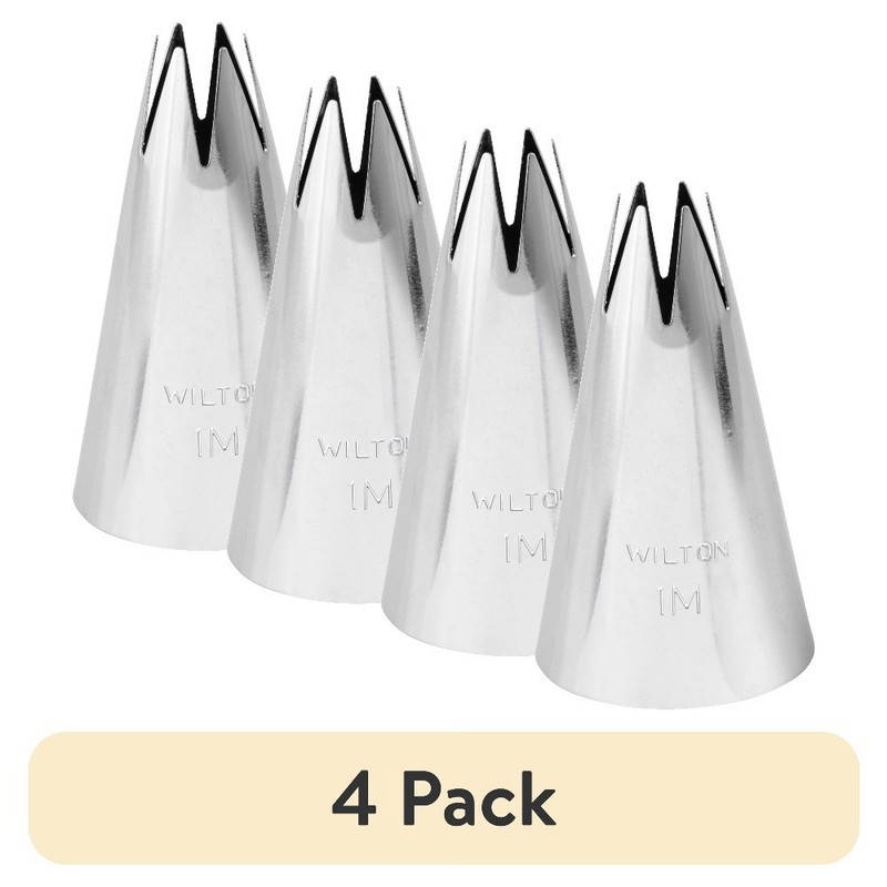 (4 pack) Open Star Cake Decorating Tip 1M