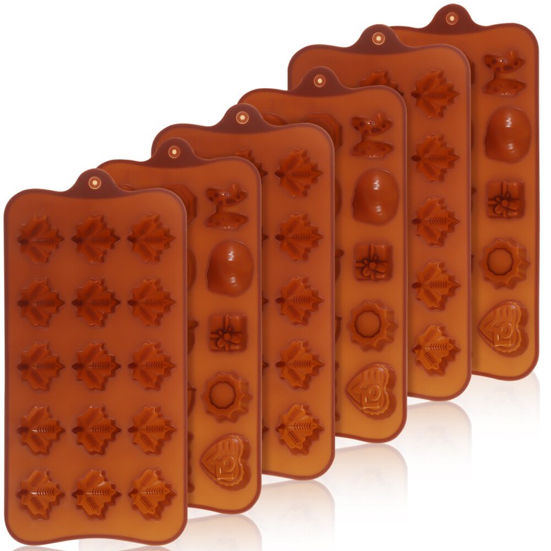 6 Pcs Non-Stick Chocolate Moulds Chocolate Molds Baking Chocolate Molds